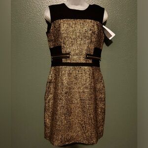 Kenneth Cole Edgy Business Casual/Professional Cocktail Tweed Dress NEW w Tags